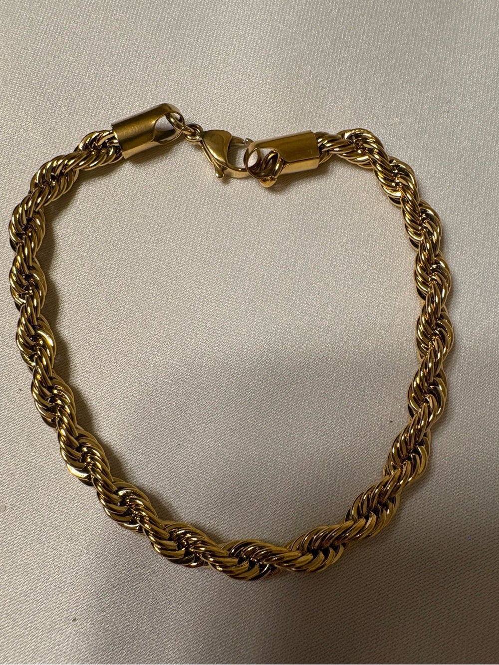 Men’s Gold-Tone Rope Bracelet 9 in